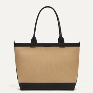 ROTHY's Bag The Lightweight Zip Tote Shortbread Camel Black New missing tags